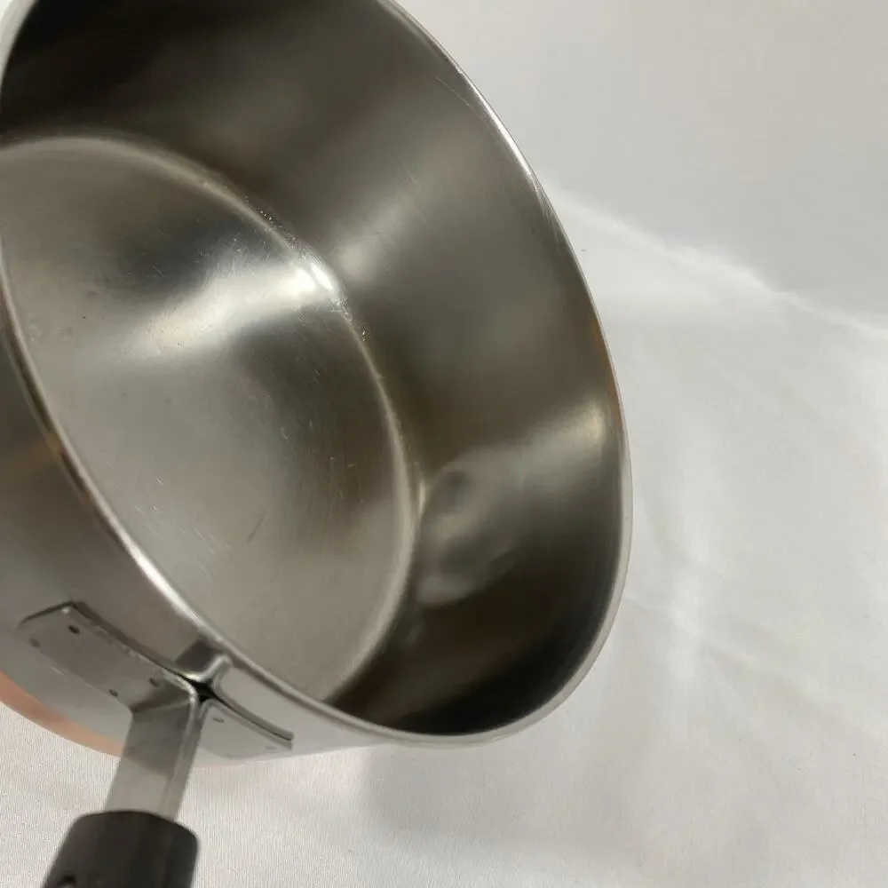 Revere Ware 2 Qt Copper Bottom SaucePan Pot & Lid Stainless Steel Pre 1968 READ